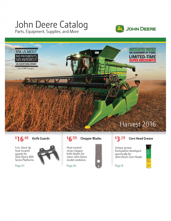 John Deere Parts 2016 Fall Catalog
