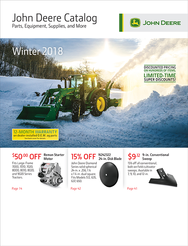 John Deere Parts Catalog Winter 2018