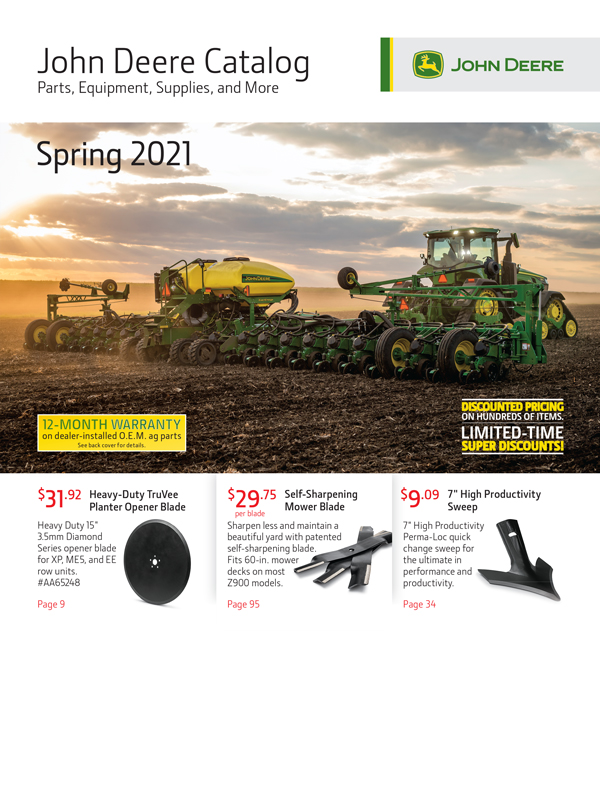 John Deere Parts Catalog Spring 2021