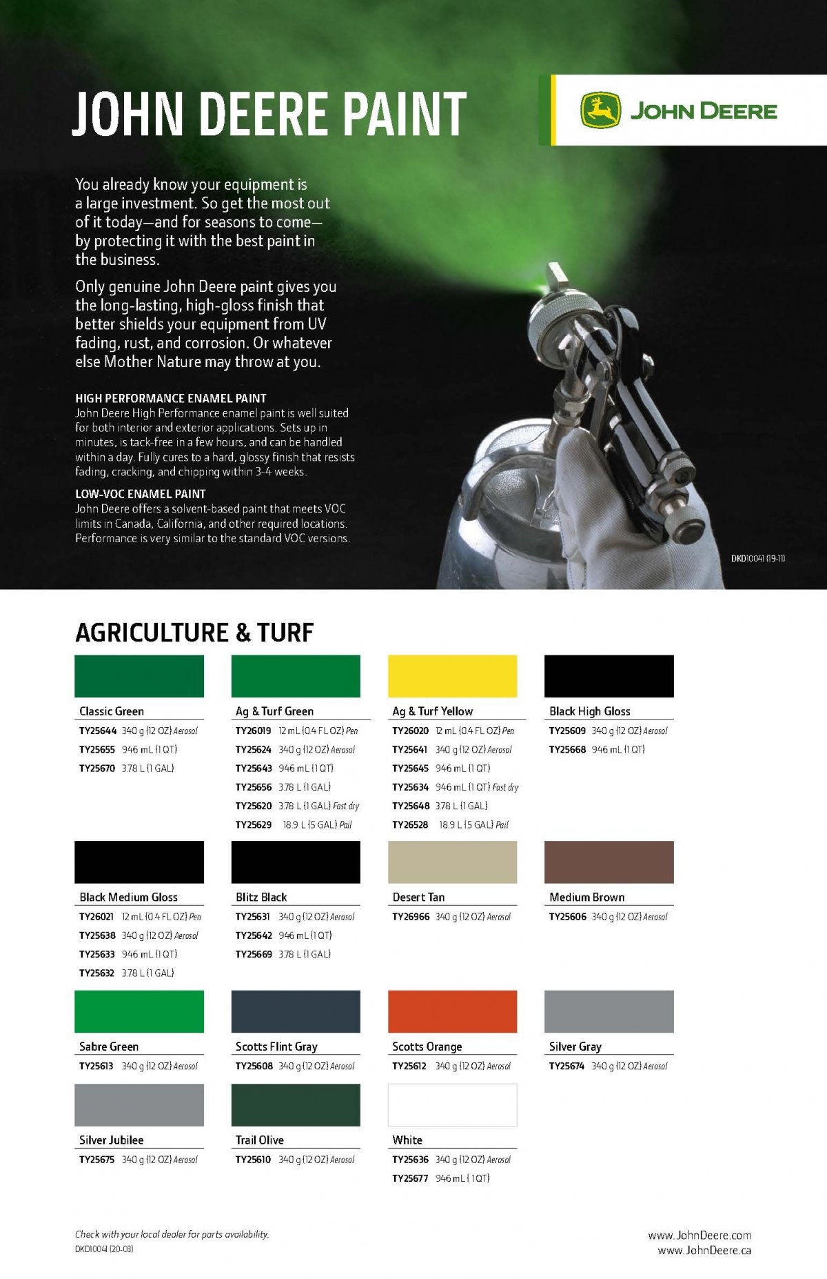 John Deere Paint Catalog