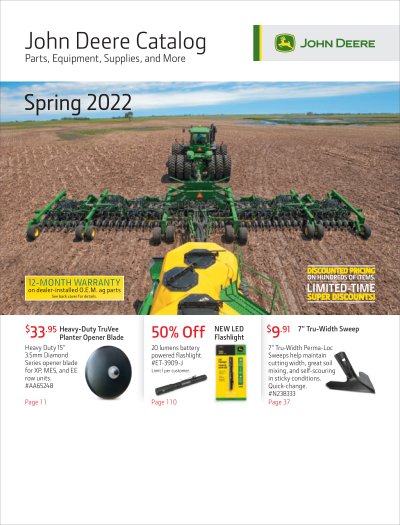 John Deere Parts Catalog Spring 2022