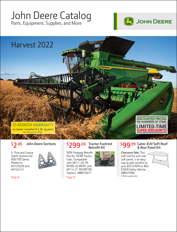 John Deere Parts Catalog Fall 2022