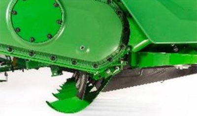 John Deere Stalk Deflectors on Cornhead Frames
