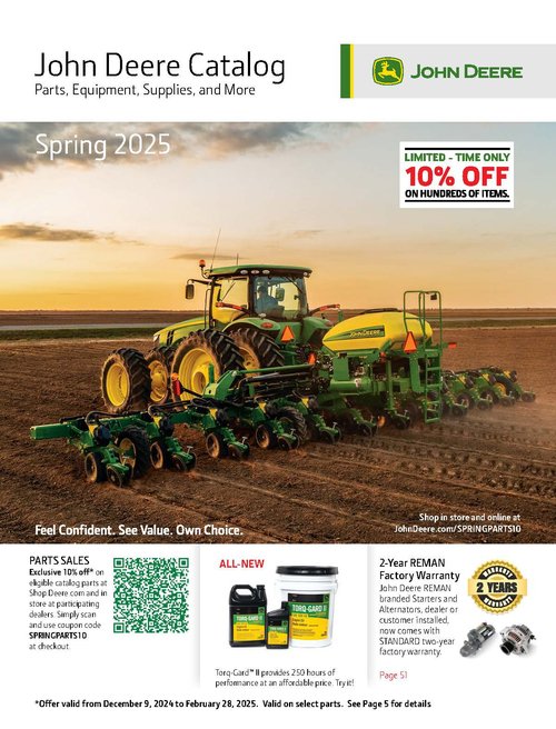 John Deere Spring Parts Catalog 2025