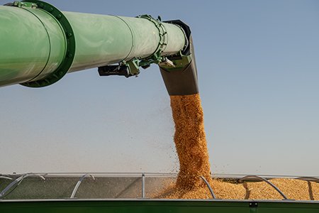 John Deere Combine Auto Unload Action
