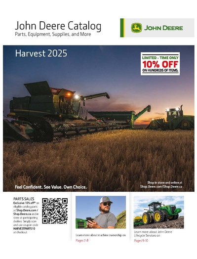 John Deere Fall 2025 Parts Catalog